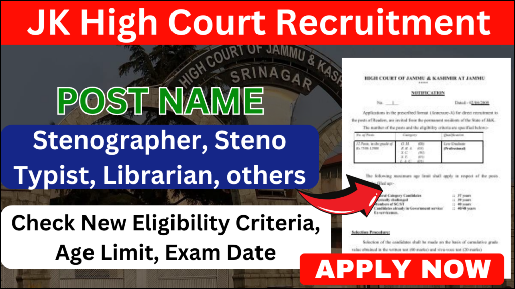 Jammu and Kashmir High Court Recruitment